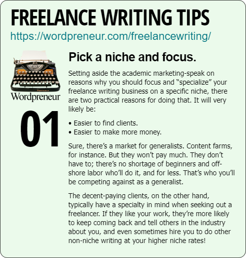 Freelance Writing Tips 001